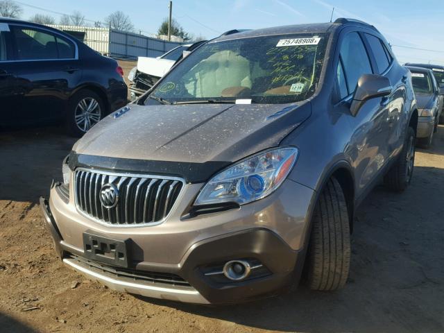 KL4CJGSB4EB570414 - 2014 BUICK ENCORE BROWN photo 2