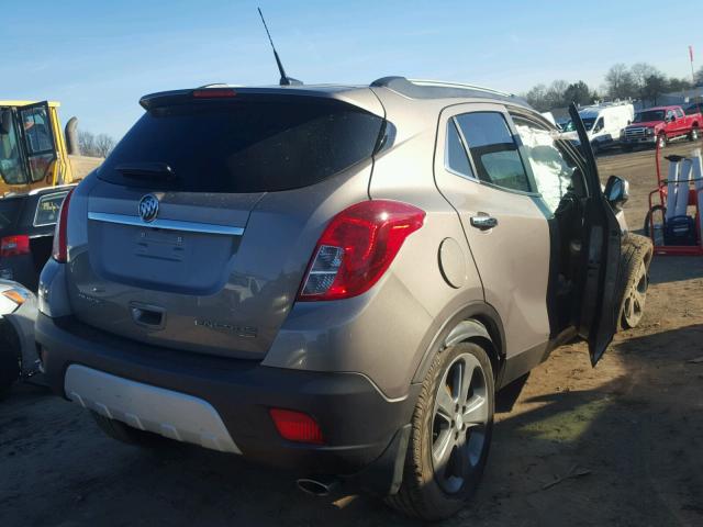 KL4CJGSB4EB570414 - 2014 BUICK ENCORE BROWN photo 4