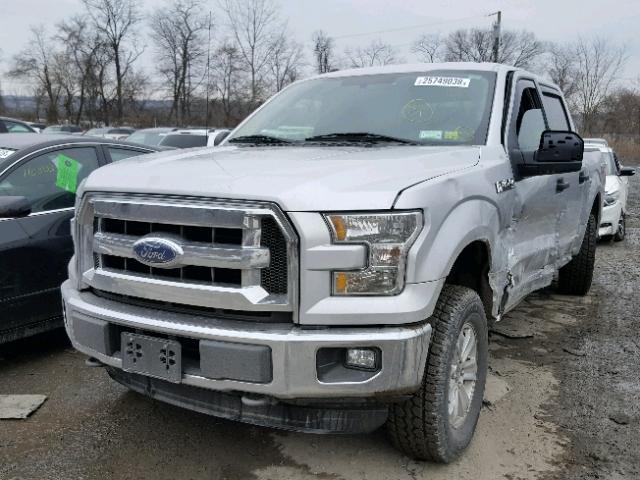 1FTEW1EG9GFC00091 - 2016 FORD F150 SUPER SILVER photo 2