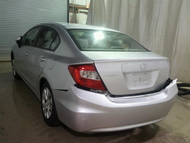 2HGFB2F50CH314381 - 2012 HONDA CIVIC LX GRAY photo 3