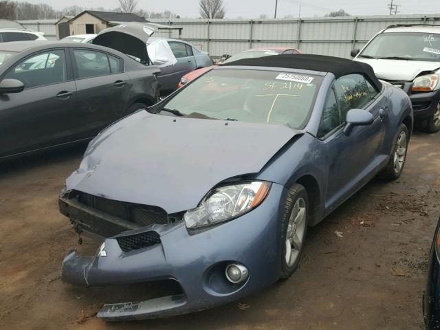 4A3AL25F17E023687 - 2007 MITSUBISHI ECLIPSE SP BLUE photo 2