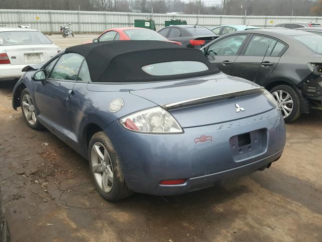 4A3AL25F17E023687 - 2007 MITSUBISHI ECLIPSE SP BLUE photo 3