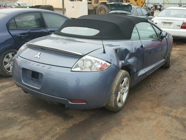 4A3AL25F17E023687 - 2007 MITSUBISHI ECLIPSE SP BLUE photo 4