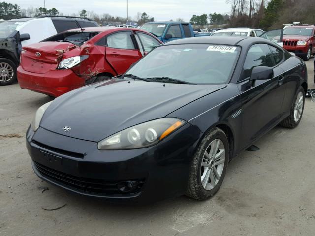 KMHHM66D57U235612 - 2007 HYUNDAI TIBURON GS BLACK photo 2