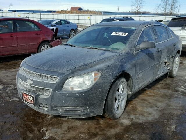 1G1ZB5EB6AF181430 - 2010 CHEVROLET MALIBU LS BLACK photo 2