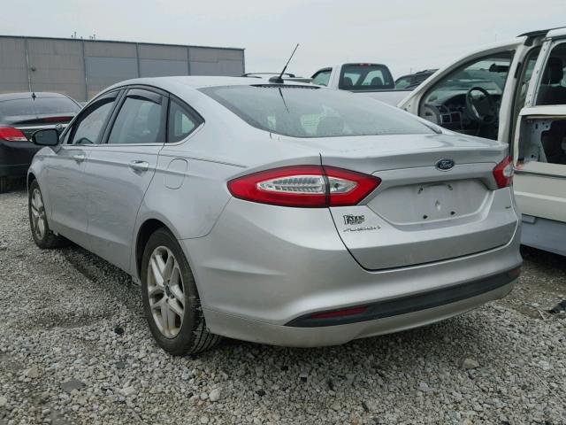 3FA6P0H7XER344391 - 2014 FORD FUSION SE SILVER photo 3