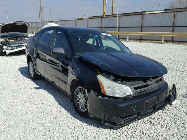 1FAHP35N39W111016 - 2009 FORD FOCUS SE BLACK photo 1