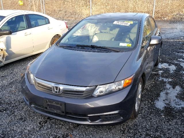 19XFB2F96CE300045 - 2012 HONDA CIVIC EXL GRAY photo 2