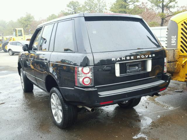 SALMF1E49BA329674 - 2011 LAND ROVER RANGE ROVE BLACK photo 3