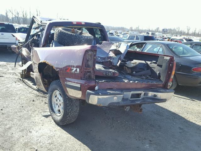 2GCEK19V621322458 - 2002 CHEVROLET SILVERADO MAROON photo 3