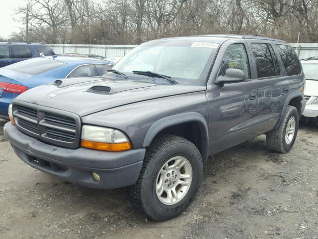 1D4HS38N33F624488 - 2003 DODGE DURANGO SP GRAY photo 2