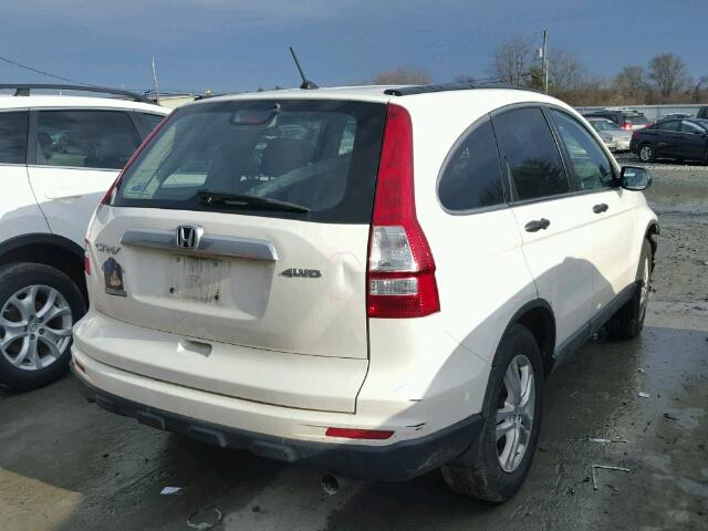 5J6RE4H52AL075292 - 2010 HONDA CR-V EX WHITE photo 4