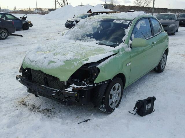 KMHCN35C49U145093 - 2009 HYUNDAI ACCENT SE GREEN photo 2