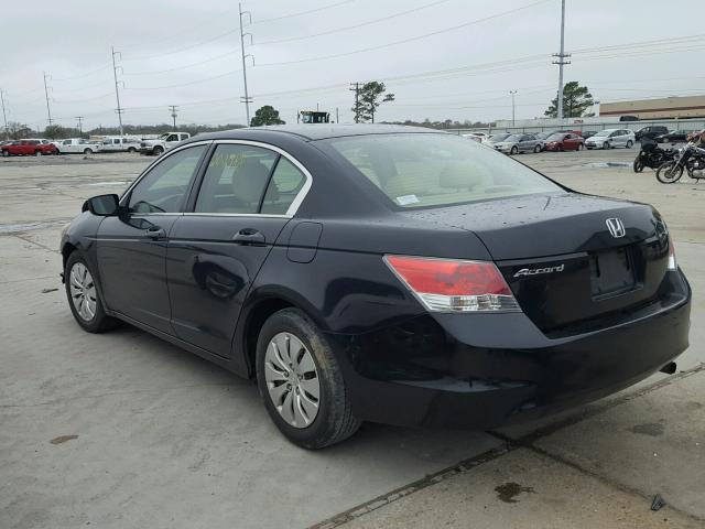 JHMCP26329C011291 - 2009 HONDA ACCORD LX BLACK photo 3