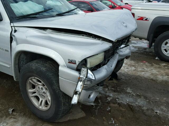 1B4HS28N31F635671 - 2001 DODGE DURANGO SILVER photo 9