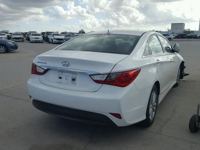 5NPEB4AC3EH863904 - 2014 HYUNDAI SONATA GLS WHITE photo 4