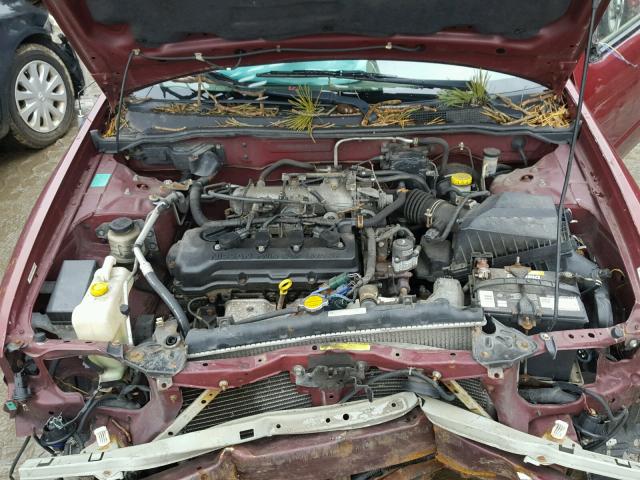 3N1CB51D52L641806 - 2002 NISSAN SENTRA XE MAROON photo 7