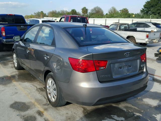 KNAFU4A29C5625278 - 2012 KIA FORTE EX GRAY photo 3