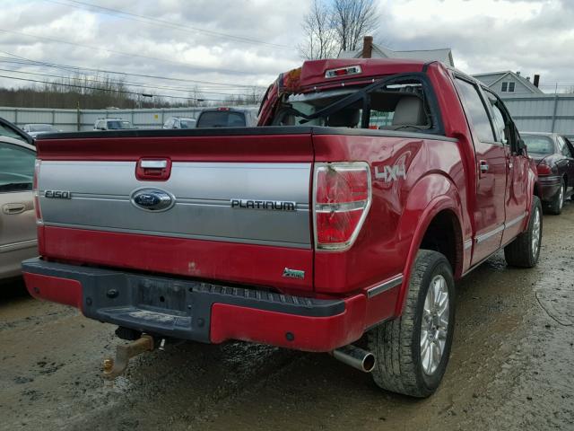 1FTFW1EVXAFA75600 - 2010 FORD F150 SUPER RED photo 4