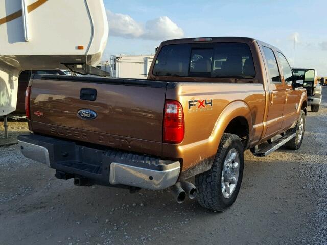 1FT7W2BT2BEA03908 - 2011 FORD F250 SUPER BROWN photo 4