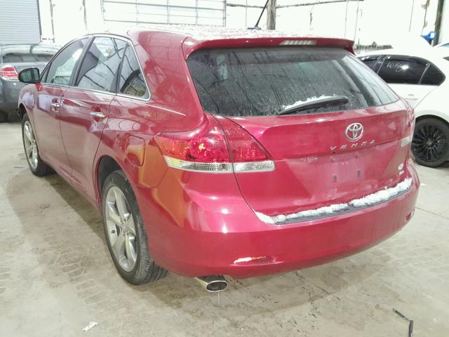 4T3BK11A99U010843 - 2009 TOYOTA VENZA BASE RED photo 3