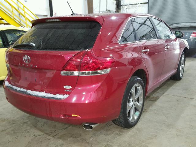 4T3BK11A99U010843 - 2009 TOYOTA VENZA BASE RED photo 4