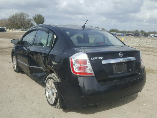 3N1AB6AP0AL669258 - 2010 NISSAN SENTRA BLACK photo 3