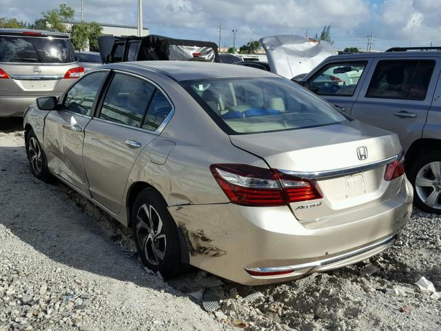 1HGCR2F36HA087264 - 2017 HONDA ACCORD LX GOLD photo 3