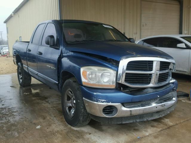 1D7HA18NX6S607841 - 2006 DODGE RAM 1500 S BLUE photo 1