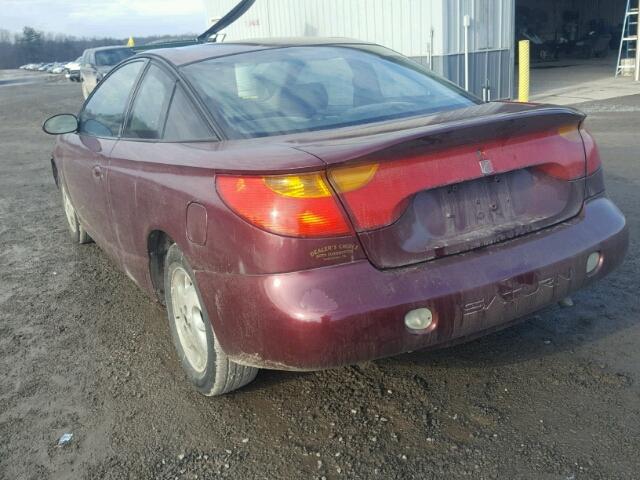 1G8ZR12792Z233512 - 2002 SATURN SC2 MAROON photo 3