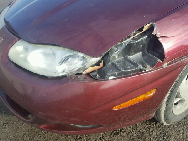 1G8ZR12792Z233512 - 2002 SATURN SC2 MAROON photo 9