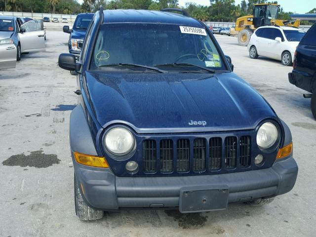 1J4GL48K07W671690 - 2007 JEEP LIBERTY SP BLUE photo 9