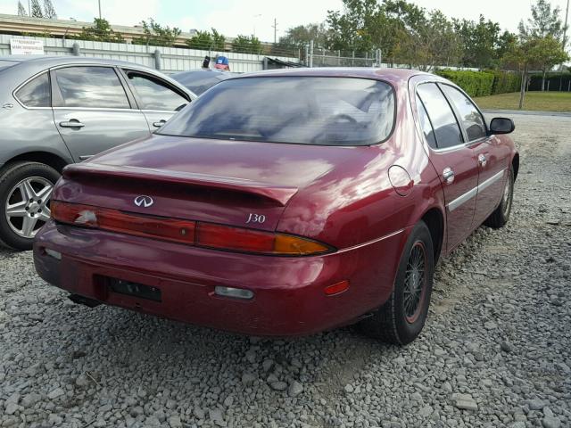 JNKAY21D3RM110278 - 1994 INFINITI J30 RED photo 4