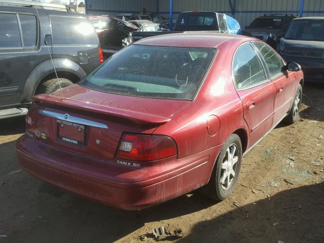 1MEFM50U73A623806 - 2003 MERCURY SABLE GS RED photo 4