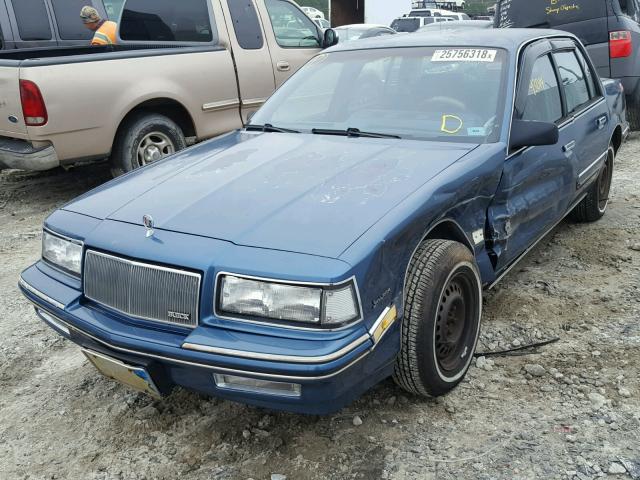 1G4NV54UXMM273569 - 1991 BUICK SKYLARK BLUE photo 2