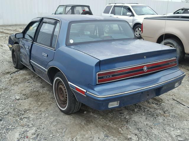 1G4NV54UXMM273569 - 1991 BUICK SKYLARK BLUE photo 3