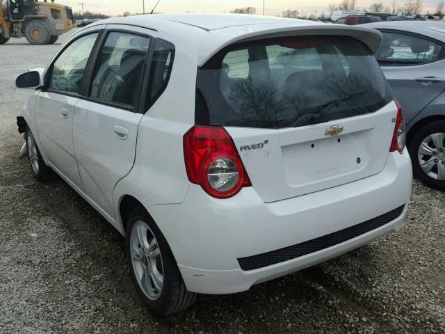 KL1TD6DE9BB255027 - 2011 CHEVROLET AVEO LS WHITE photo 3