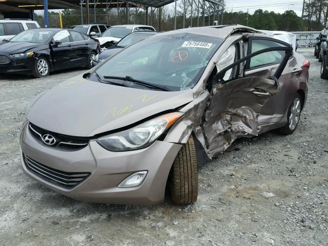 5NPDH4AE7BH001325 - 2011 HYUNDAI ELANTRA GL TAN photo 2