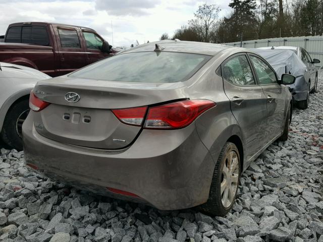 5NPDH4AE7BH001325 - 2011 HYUNDAI ELANTRA GL TAN photo 4