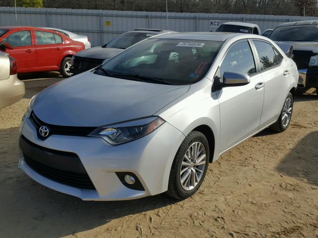 2T1BURHE8EC190001 - 2014 TOYOTA COROLLA L SILVER photo 2