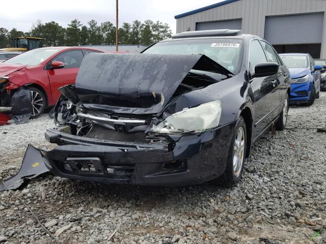 1HGCM56776A109272 - 2006 HONDA ACCORD EX BLACK photo 2