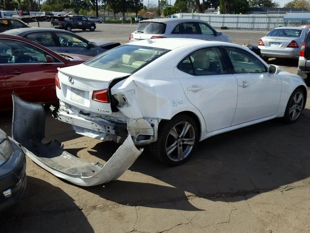 JTHBF5C24B5156595 - 2011 LEXUS IS 250 WHITE photo 4