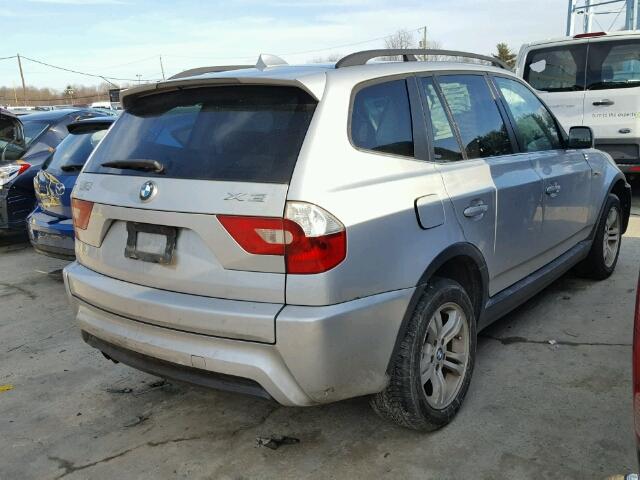 WBXPA93456WG81878 - 2006 BMW X3 3.0I SILVER photo 4