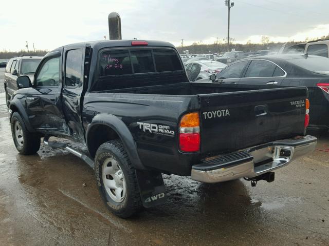 5TEHN72N54Z453820 - 2004 TOYOTA TACOMA DOU BLACK photo 3