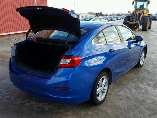 3G1BE5SM5GS607370 - 2016 CHEVROLET CRUZE LT BLUE photo 4