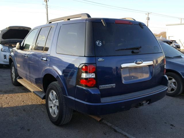 1FMEU63E38UA77322 - 2008 FORD EXPLORER X BLUE photo 3