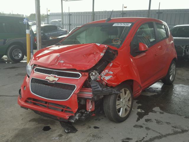 KL8CB6S90FC742288 - 2015 CHEVROLET SPARK LS RED photo 2