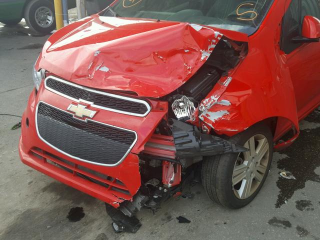 KL8CB6S90FC742288 - 2015 CHEVROLET SPARK LS RED photo 9