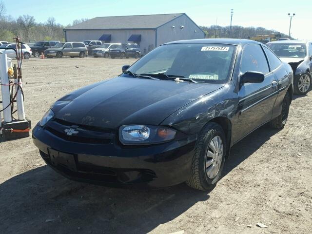 1G1JC12F737183615 - 2003 CHEVROLET CAVALIER BLACK photo 2