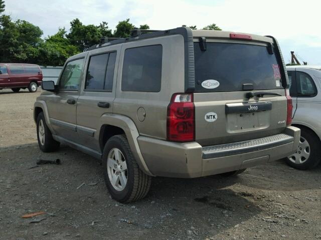 1J8HG48K96C212066 - 2006 JEEP COMMANDER ოქროსფერი ფოტო 3